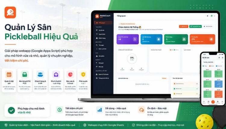 Webapp Quản Lý Sân Pickleball